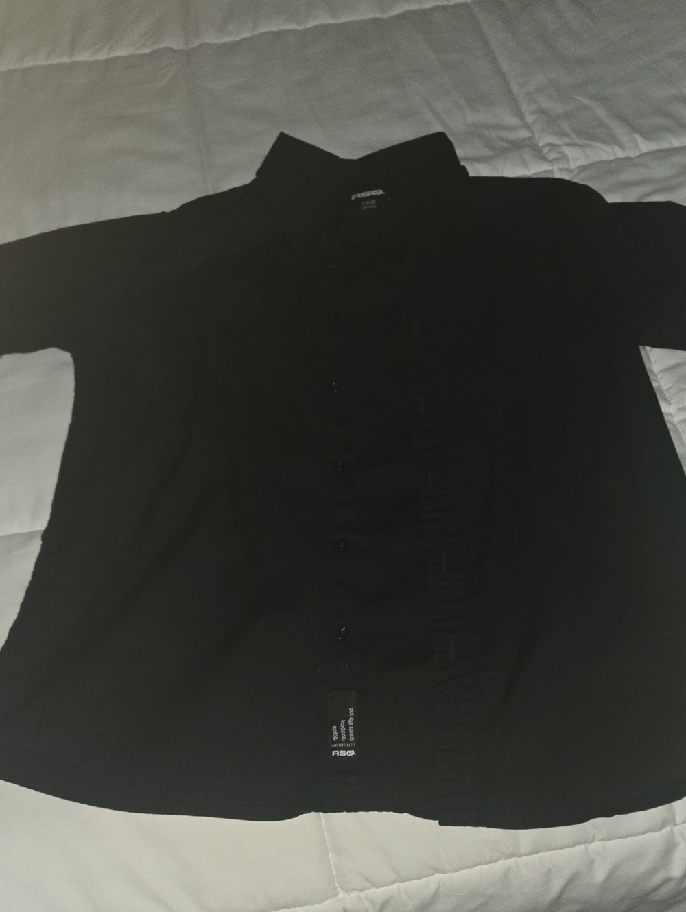 RSQ Black Short-Sleeve Casual Button-Down Shirt